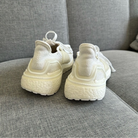 Adidas Ultra Boost 19 Sneakers Shoes Triple White Lace Up Slip On Size 7 Men’s - Picture 5 of 10